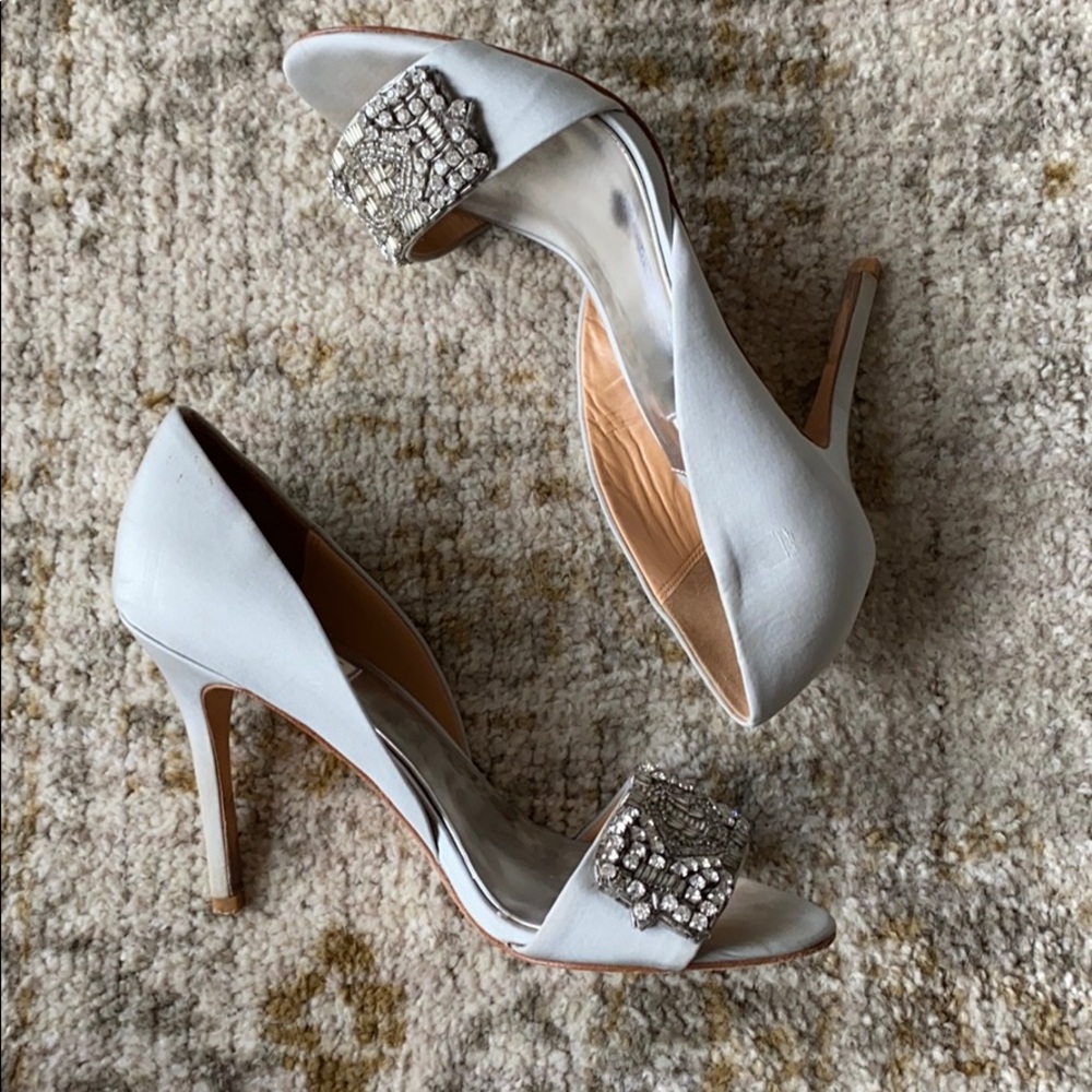 BADGLEY MISCHKA HEEL WITH CRYSTALS